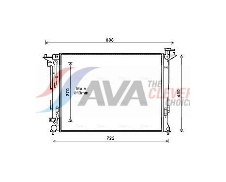 Radiator, engine cooling HY2283 Ava Quality Cooling