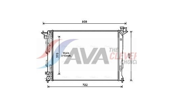 Radiator, engine cooling HY2283 Ava Quality Cooling