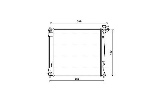 Radiator, engine cooling HY2284 Ava Quality Cooling