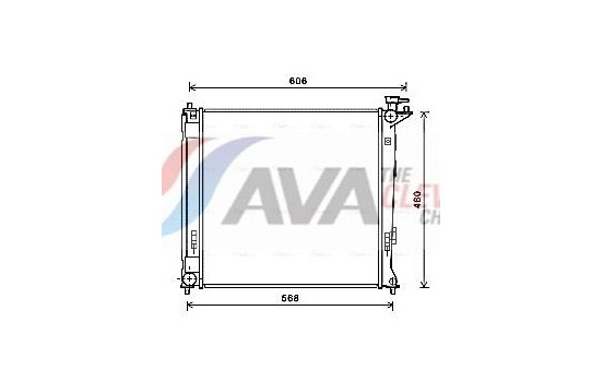 Radiator, engine cooling HY2284 Ava Quality Cooling