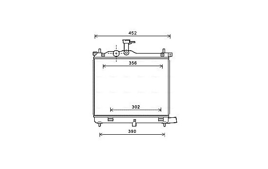 Radiator, engine cooling HY2290 Ava Quality Cooling