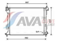 Radiator, engine cooling HY2302 Ava Quality Cooling