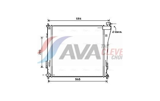 Radiator, engine cooling HY2303 Ava Quality Cooling
