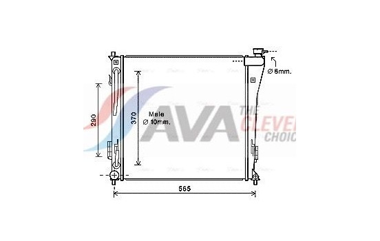 Radiator, engine cooling HY2305 Ava Quality Cooling