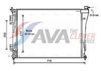 Radiator, engine cooling HY2306 Ava Quality Cooling