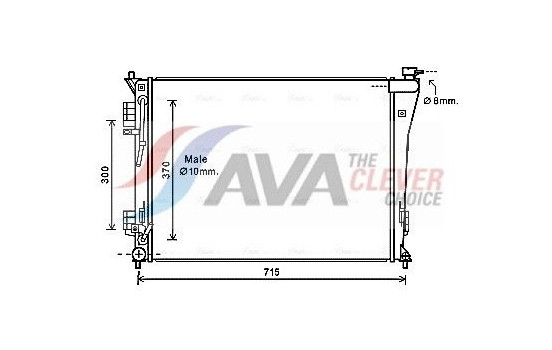 Radiator, engine cooling HY2306 Ava Quality Cooling