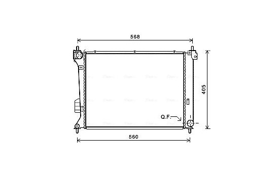 Radiator, engine cooling HY2309 Ava Quality Cooling