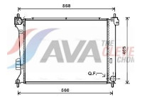 Radiator, engine cooling HY2309 Ava Quality Cooling