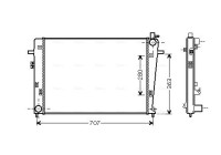 Radiator, engine cooling HY2328 Ava Quality Cooling