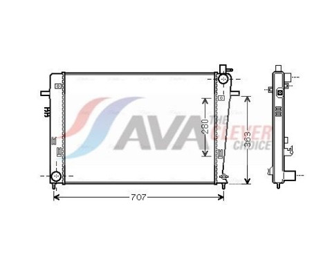 Radiator, engine cooling HY2328 Ava Quality Cooling