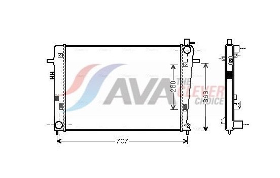 Radiator, engine cooling HY2328 Ava Quality Cooling