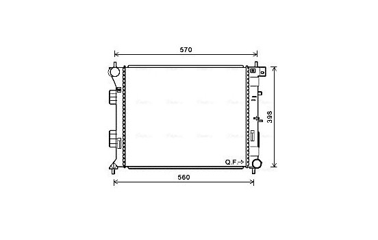 Radiator, engine cooling HY2338 Ava Quality Cooling