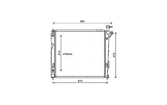 Radiator, engine cooling HY2339 Ava Quality Cooling