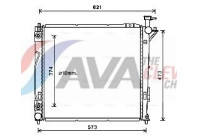 Radiator, engine cooling HY2339 Ava Quality Cooling