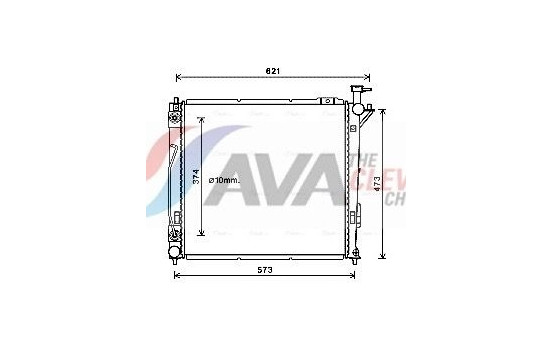 Radiator, engine cooling HY2339 Ava Quality Cooling