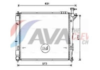 Radiator, engine cooling HY2346 Ava Quality Cooling
