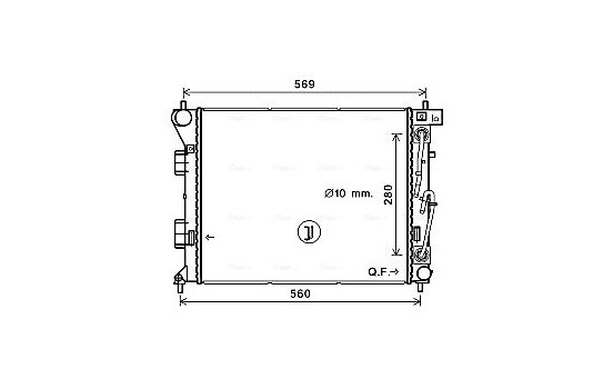 Radiator, engine cooling HY2351 Ava Quality Cooling