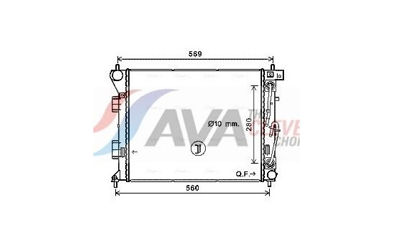 Radiator, engine cooling HY2351 Ava Quality Cooling