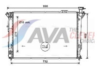 Radiator, engine cooling HY2352 Ava Quality Cooling