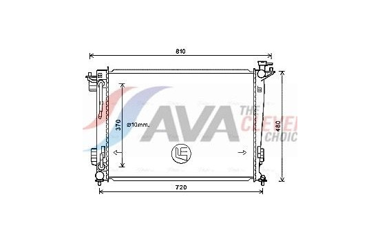 Radiator, engine cooling HY2372 Ava Quality Cooling