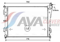 Radiator, engine cooling HY2379 Ava Quality Cooling