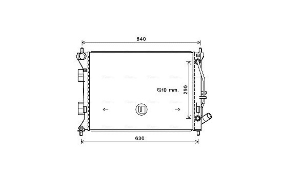 Radiator, engine cooling HY2381 Ava Quality Cooling