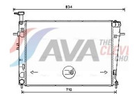 Radiator, engine cooling HY2387 Ava Quality Cooling