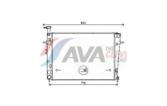 Radiator, engine cooling HY2387 Ava Quality Cooling