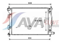 Radiator, engine cooling HY2390 Ava Quality Cooling