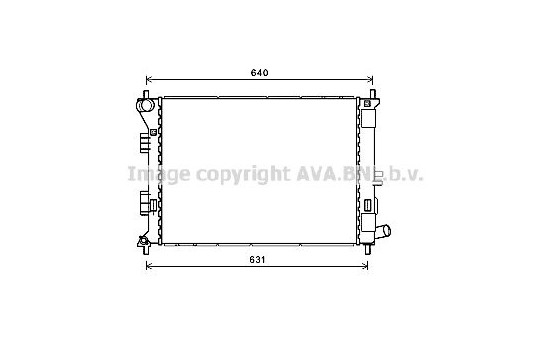 Radiator, engine cooling HY2420 Ava Quality Cooling