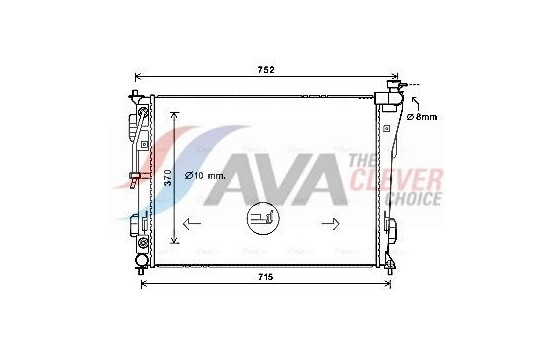 Radiator, engine cooling HY2423 Ava Quality Cooling