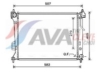 Radiator, engine cooling HY2428 Ava Quality Cooling