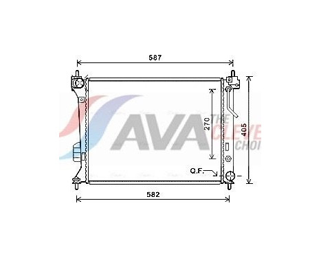 Radiator, engine cooling HY2428 Ava Quality Cooling
