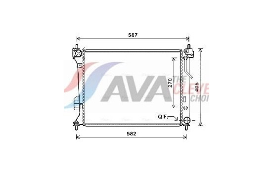 Radiator, engine cooling HY2428 Ava Quality Cooling