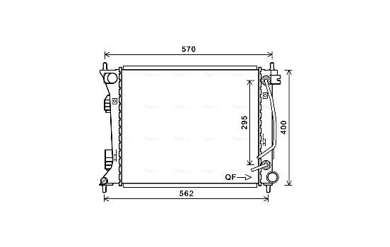 Radiator, engine cooling HY2433 Ava Quality Cooling