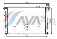 Radiator, engine cooling HY2435 Ava Quality Cooling