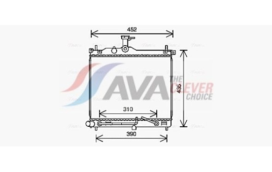 Radiator, engine cooling HY2453 Ava Quality Cooling