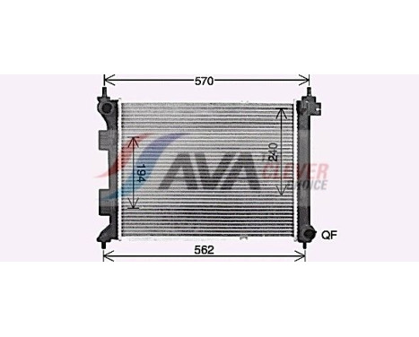Radiator, engine cooling HY2479 Ava Quality Cooling, Image 2