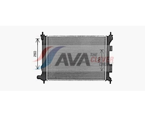 Radiator, engine cooling HY2492 Ava Quality Cooling