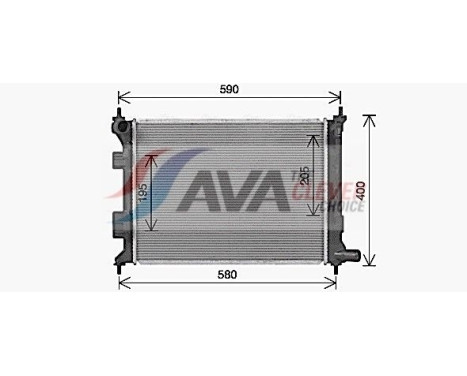 Radiator, engine cooling HY2492 Ava Quality Cooling, Image 2