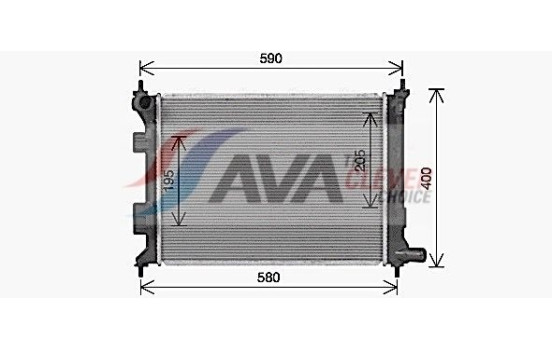 Radiator, engine cooling HY2492 Ava Quality Cooling, Image 2