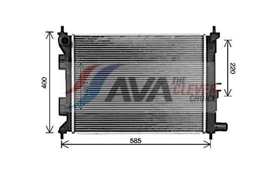 Radiator, engine cooling HY2494 Ava Quality Cooling, Image 2