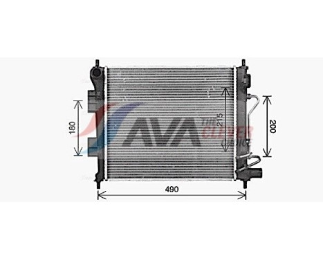 Radiator, engine cooling HY2589 Ava Quality Cooling, Image 2
