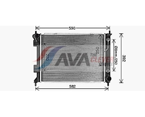 Radiator, engine cooling HY2590 Ava Quality Cooling, Image 2