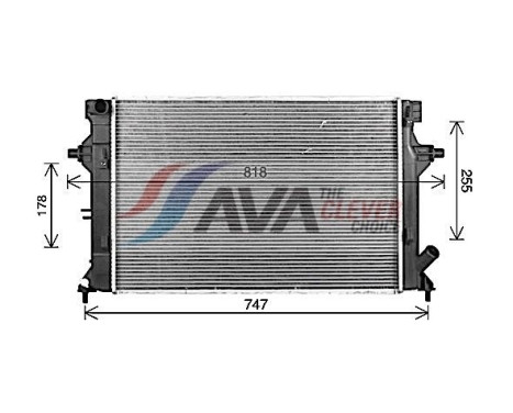 Radiator, engine cooling HY2595 Ava Quality Cooling, Image 2