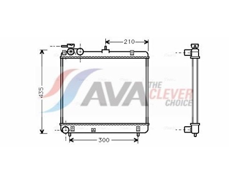 Radiator, engine cooling HYA2051 Ava Quality Cooling