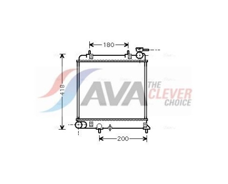 Radiator, engine cooling HYA2085 Ava Quality Cooling
