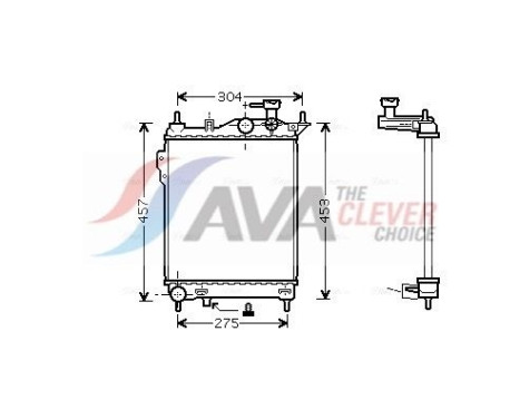 Radiator, engine cooling HYA2099 Ava Quality Cooling
