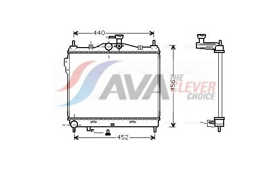 Radiator, engine cooling HYA2101 Ava Quality Cooling