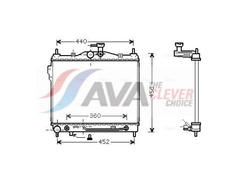 Radiator, engine cooling HYA2102 Ava Quality Cooling